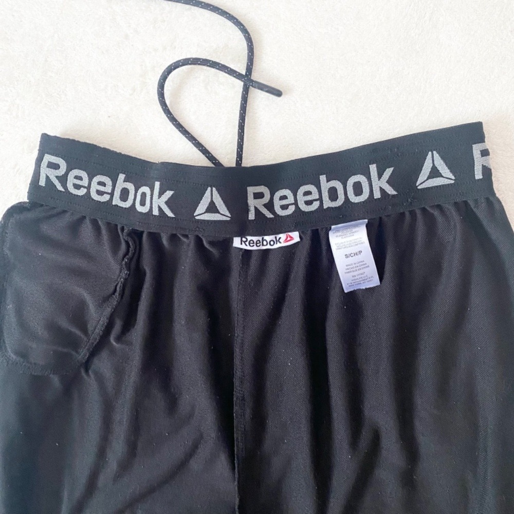 Reebok Active Ankle Zip Track Pants Mens Small Black